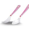 SP359 2 Bộ Muỗng Nhựa Melamine Nĩa Nhỏ - Pinky