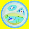 T383 10 Penguin Lets go Dĩa phần 3 ngăn 10" - 3 Sections Plate
