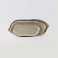 Dĩa Oval Cách Điệu Light Brown