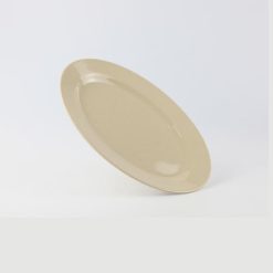 Dĩa Oval Melamine Màu Nâu Đá PV016-10