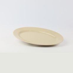 Dĩa Oval Melamine Màu Nâu Đá PV031-8
