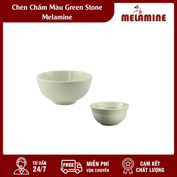 Chén Chấm Màu Green Stone