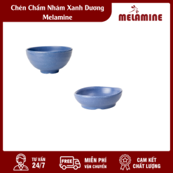 Chén Chấm Nhám Xanh Dương