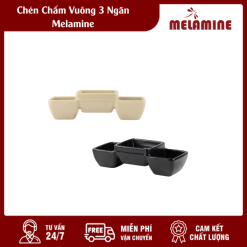 Chén Chấm Vuông 3 Ngăn