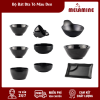 bo bat dia to mau den melamine.vn Bộ Bát Đĩa Tô Màu Đen
