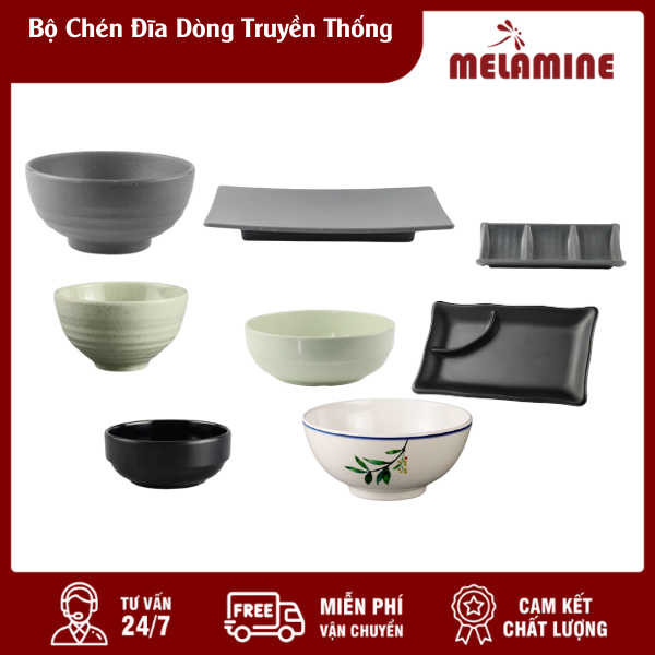 bo chen dia dong truyen thong melamine.vn Bộ Chén Đĩa Dòng Truyền Thống
