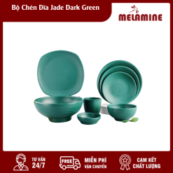 Bộ Chén Dĩa Jade Dark Green