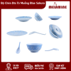 Bộ Chén Dĩa Tô Muỗng Blue Sakura