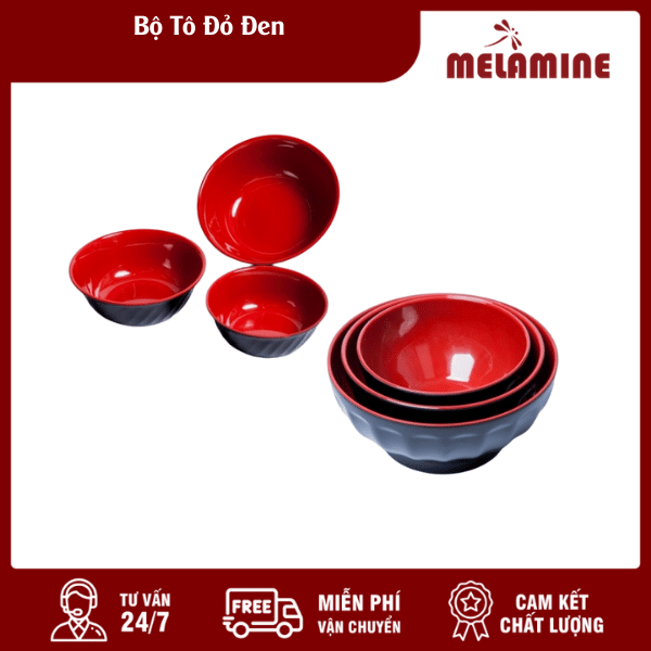 bo to do den melaminevn Bộ Tô Nhựa Đỏ Đen