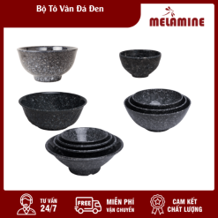 Bộ Tô Nhựa Vân Đá Đen