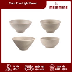 Chén Cơm Light Brown Melamine