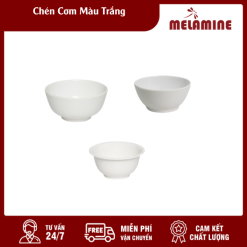 Chén Cơm Màu Trắng Melamine