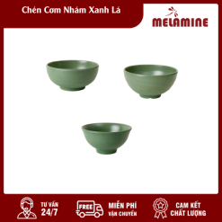Chén Cơm Nhám Xanh Lá Melamine