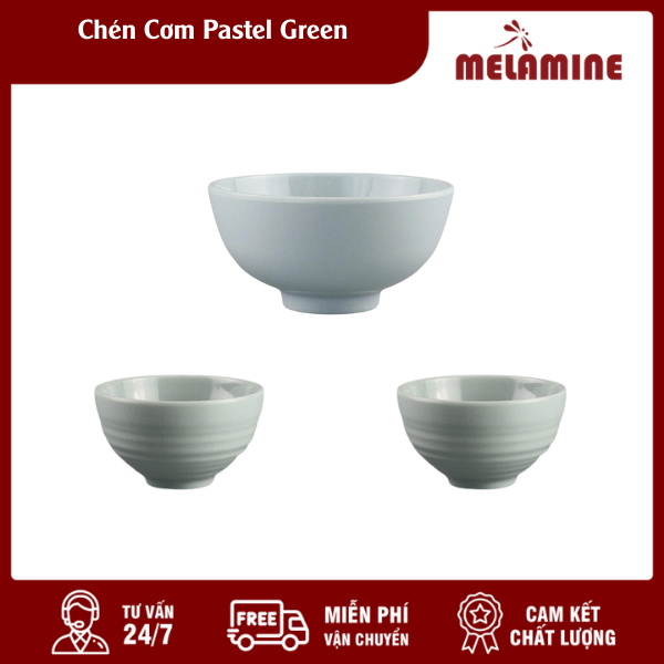 chen com pastel green melamine.vn Chén Cơm Pastel Green Melamine