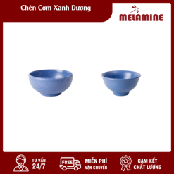 Chén Cơm Xanh Dương Melamine