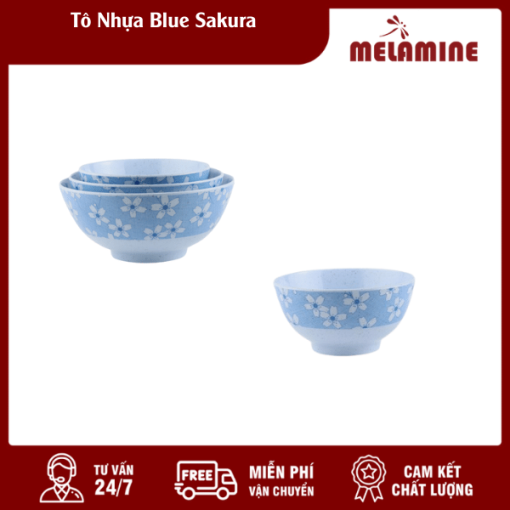 Tô Nhựa Blue Sakura