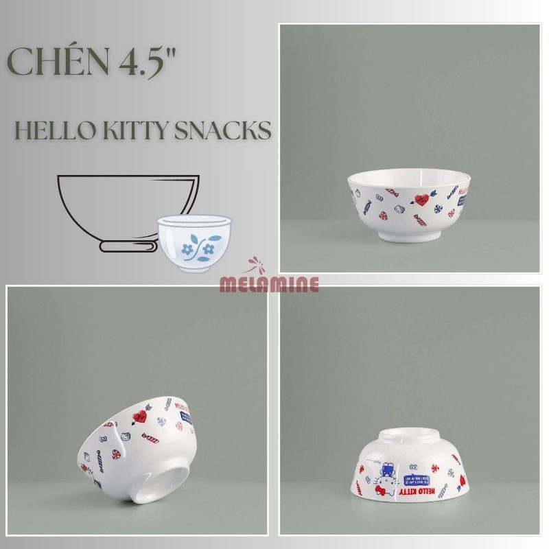 Bộ Sưu Tập Chén Cơm 4.5" Hello Kitty Snacks