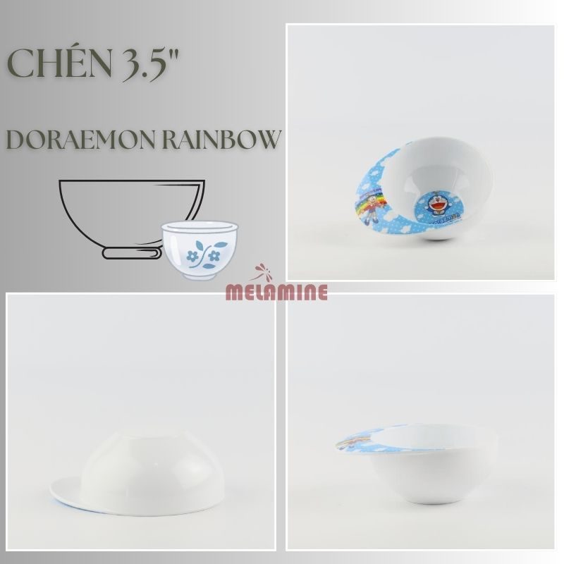 Bộ Sưu Tập Chén súp hình nón 3.5" Doraemon Rainbow