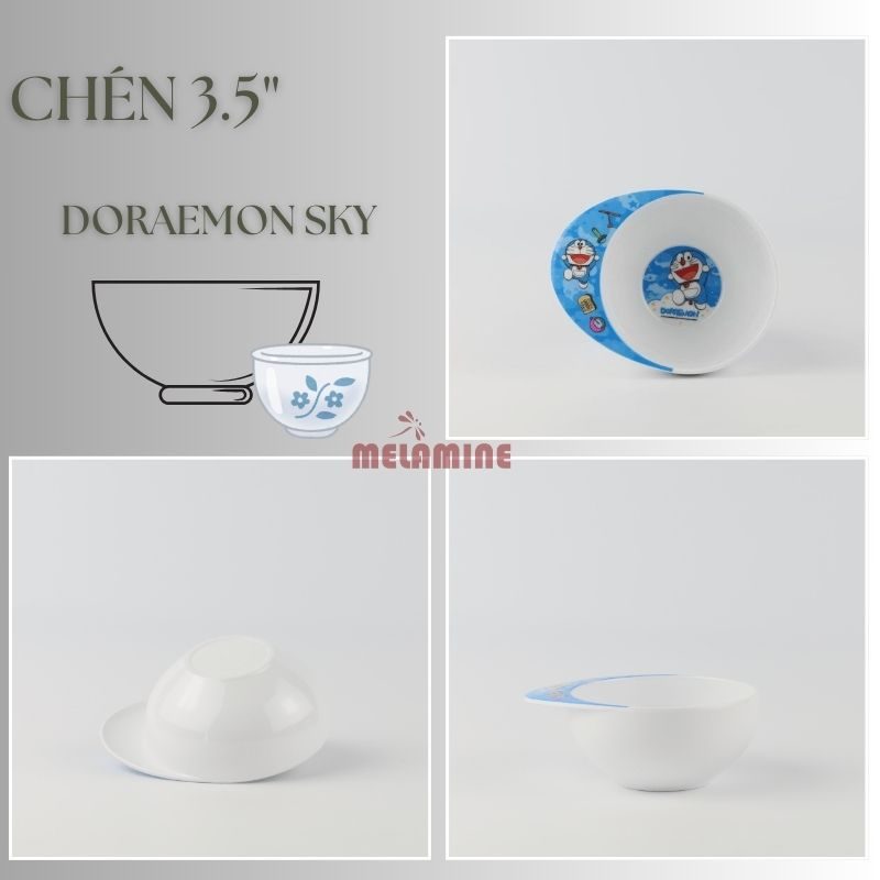 Bô Sưu Tập Chén súp hình nón 3.5" Doraemon Sky