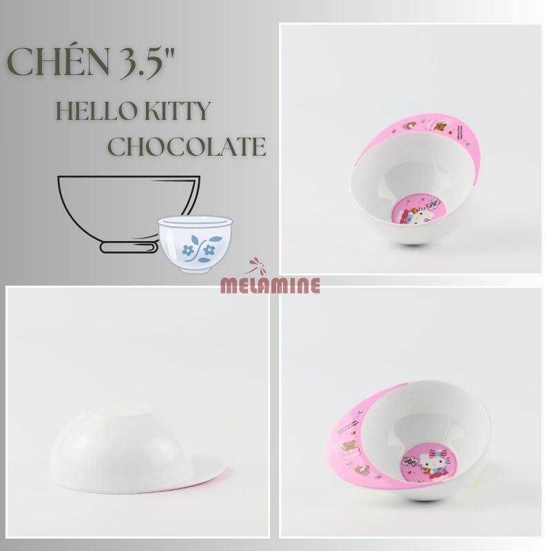 Bộ Sưu Tập Chén súp hình nón 3.5" Hello Kitty Chocolate