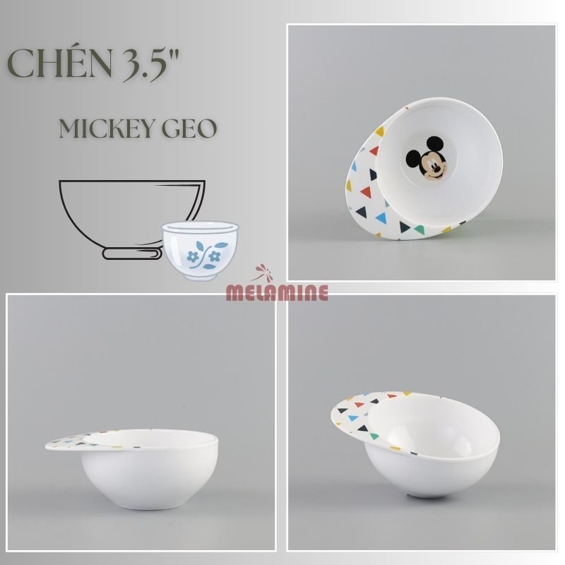 Bộ Sưu Tập Chén súp hình nón 3.5" Mickey GEO