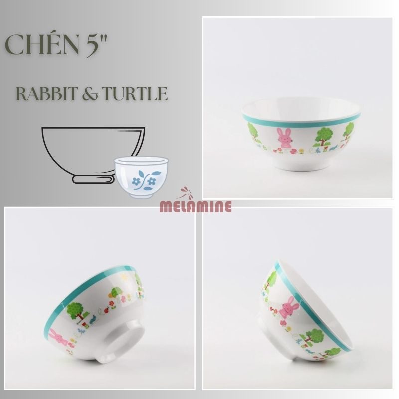 Bộ Sưu Tập Chén 5" Rabbit & Turtle