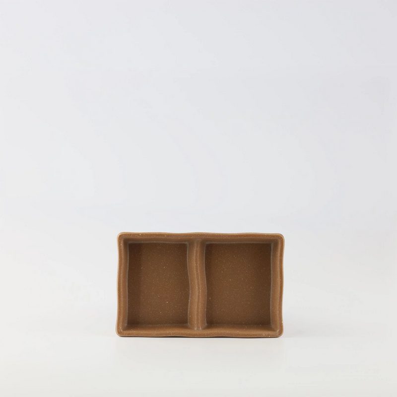 Dĩa Tương Nhám 2 Ngăn 5.3" - Dark Brown
