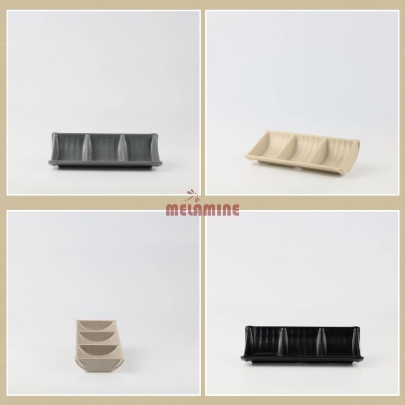 Dĩa Tương Nhám 3 Ngăn 7.5"
