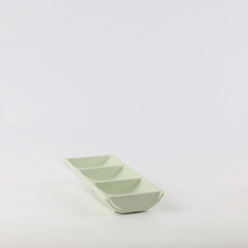 Dĩa Tương Nhám 3 Ngăn 7.5" - Green Stone