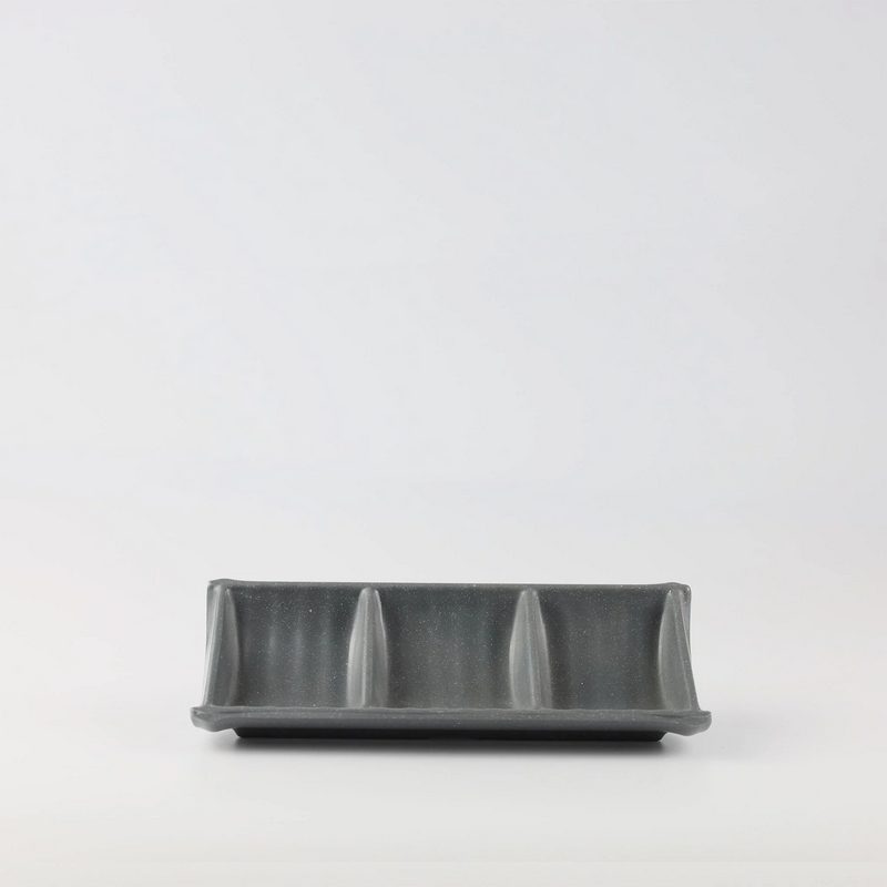 Dĩa Tương Nhám 3 Ngăn 7.5" - Dark Grey