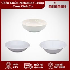 Chén Chấm Melamine Trắng Trơn Vinh Cơ