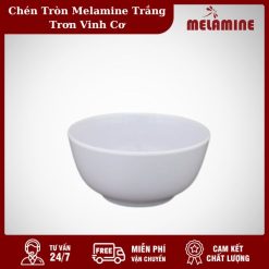 Chén Tròn Melamine Trắng Trơn VC