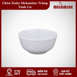 Chén Xoắn Melamine Trắng Vinh Cơ