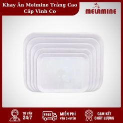 Khay Ăn Melmine Trắng Cao Cấp Vinh Cơ