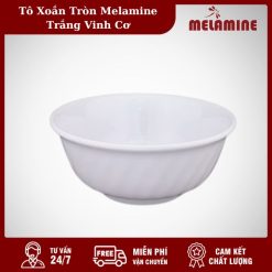 Tô Xoắn Tròn Melamine Trắng Vinh Cơ