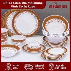 Bộ Tô Chén Dĩa Melamine Vinh Cơ In Logo